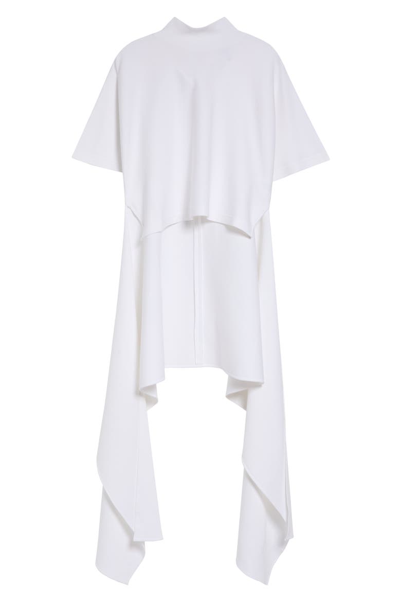 Asymmetric Cotton Blend Jersey T-Shirt, Main, color, BLANC