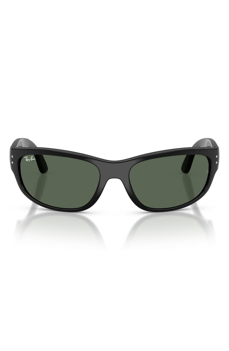Ray-Ban Kids' 55mm Pillow Sunglasses, Main, color, Black / Dark Green