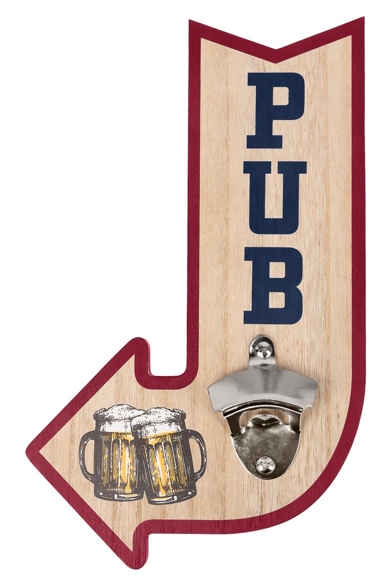 Arrow Wall Mounted Bottle Opener, Main, color, NATURAL