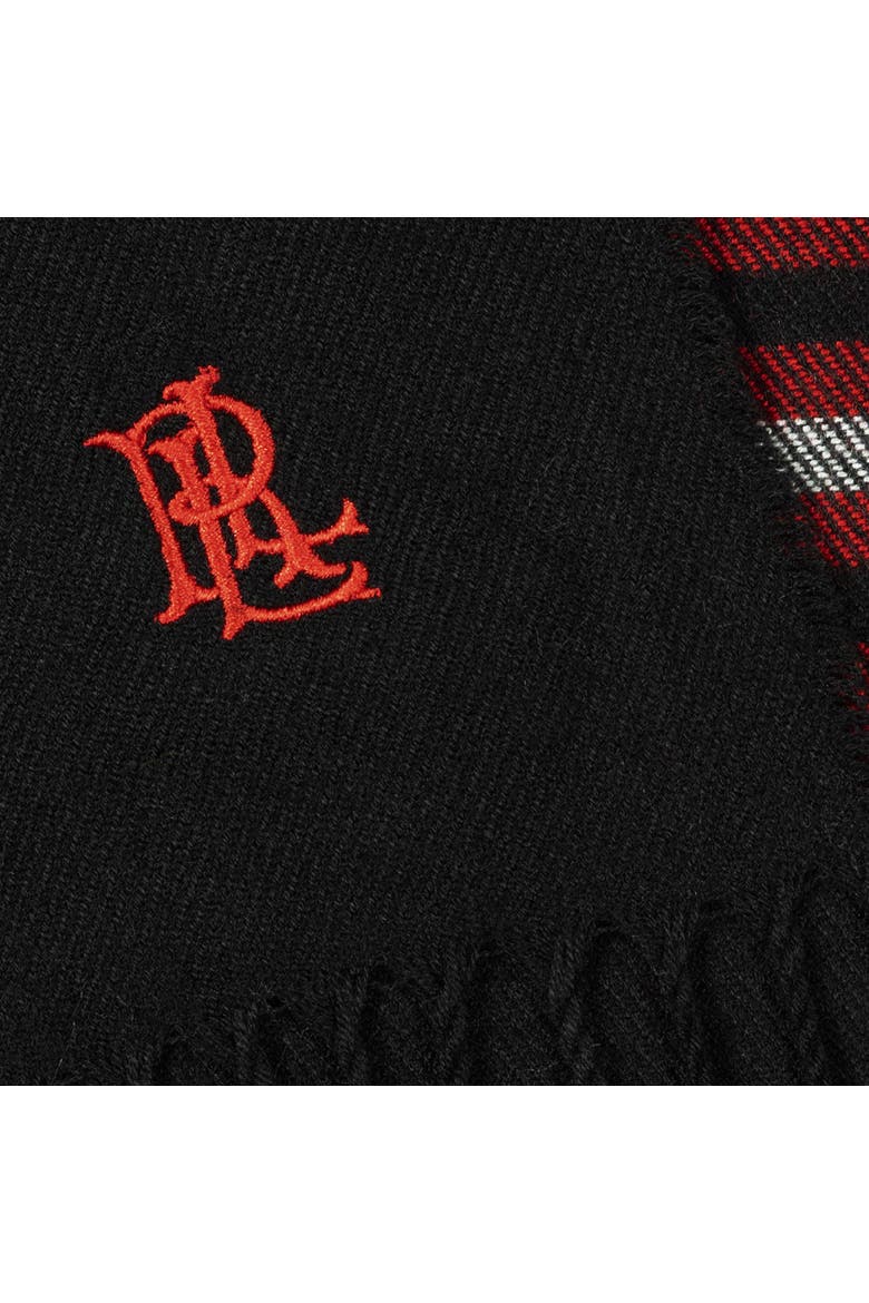 exploded plaid scarf, Alternate, color, black stewart