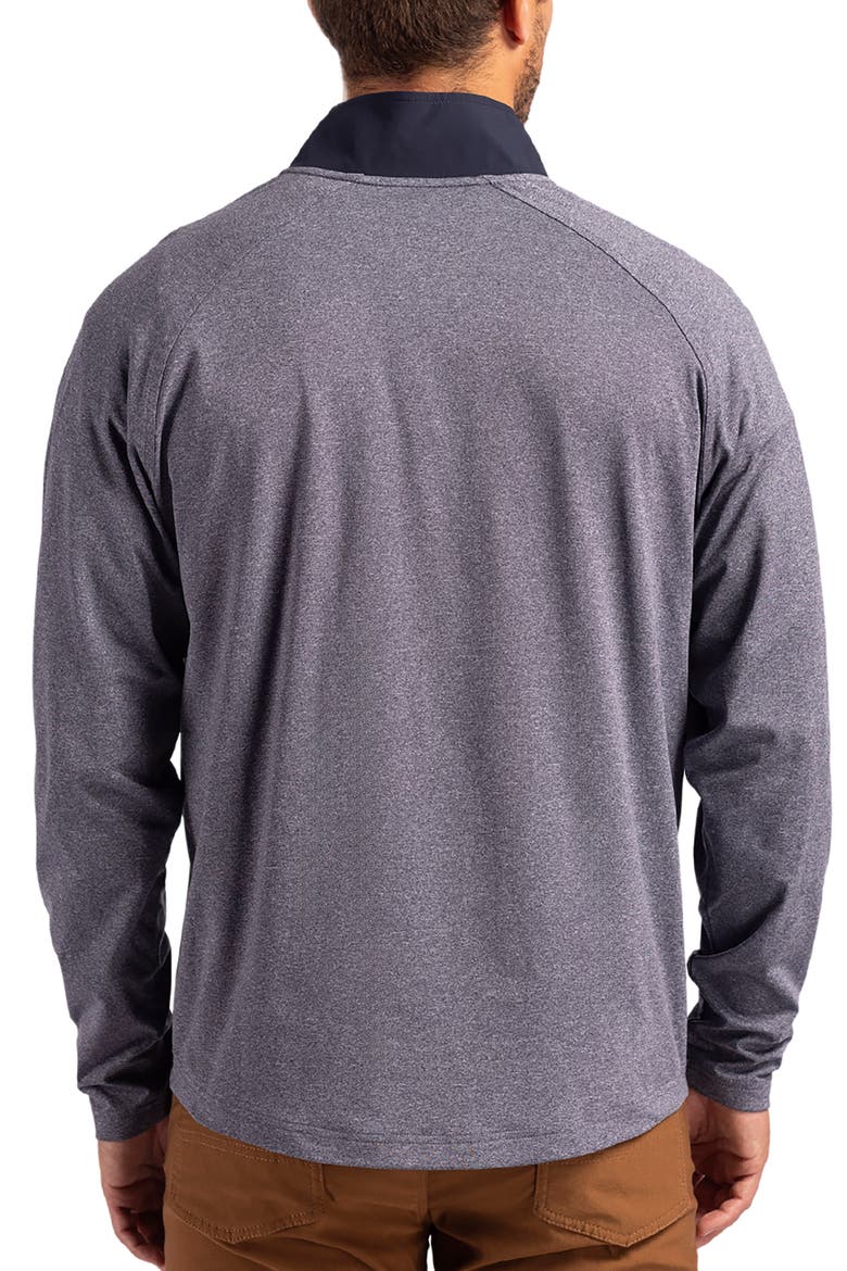 Adapt Hybrid Quarter Zip Pullover, Alternate, color, NAVY BLUE HEATHER/NAVY BLUE