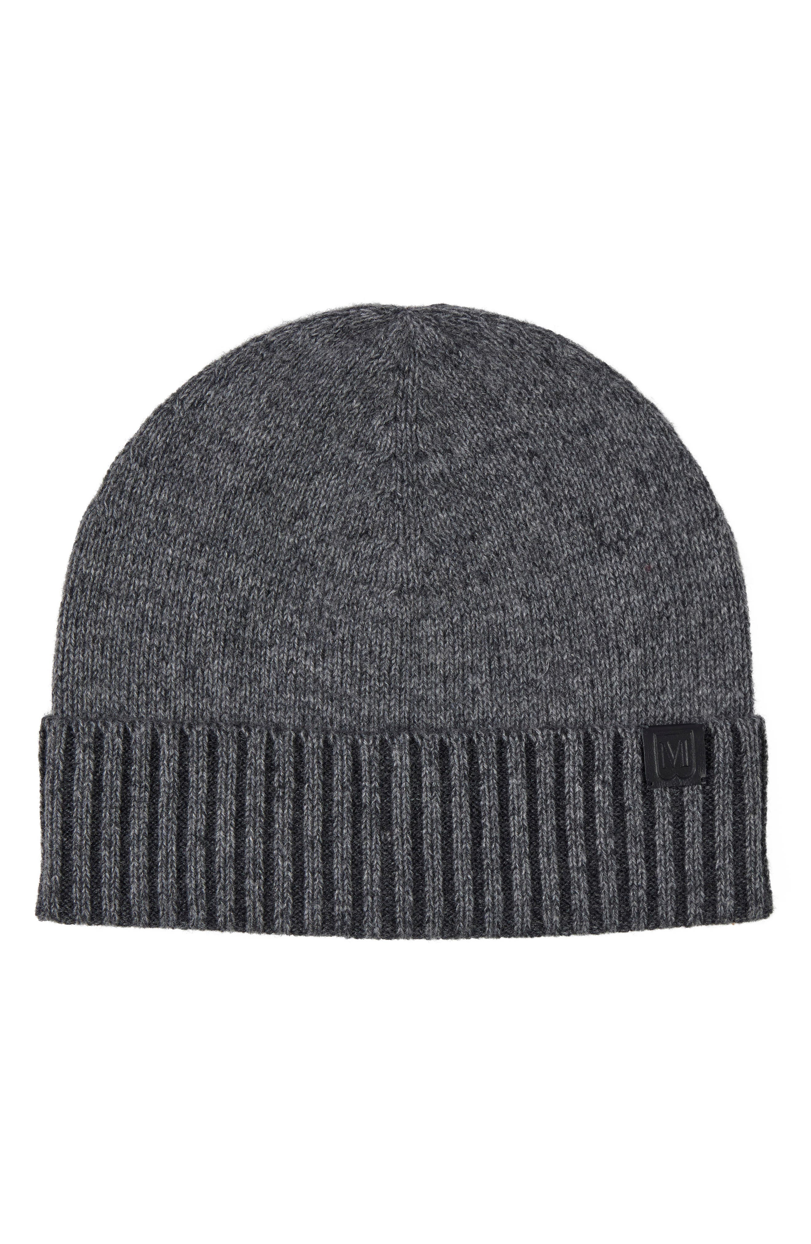 Bruno Magli Marled Ribbed Cuff Cashmere Beanie