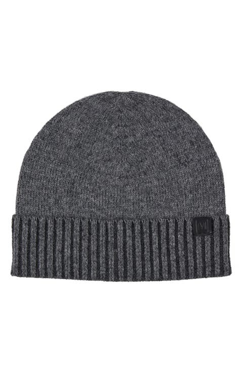 Marled Ribbed Cuff Cashmere Beanie