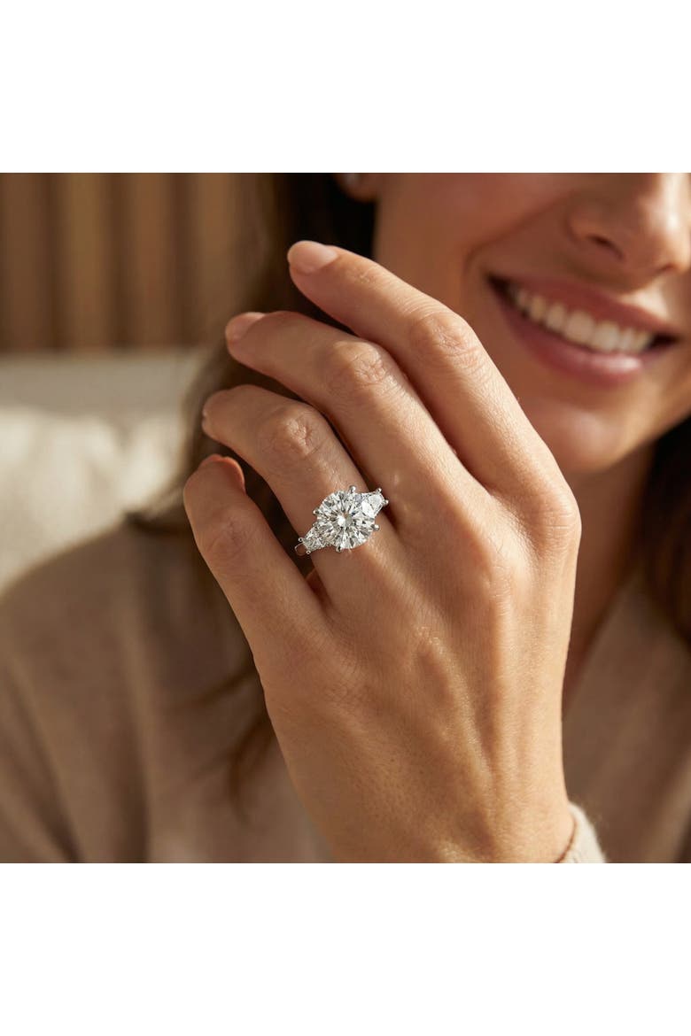 Certified 3 3/4Ct Kiran Diamond Engagement Ring 14k Gold, Alternate, color, 14k White Gold