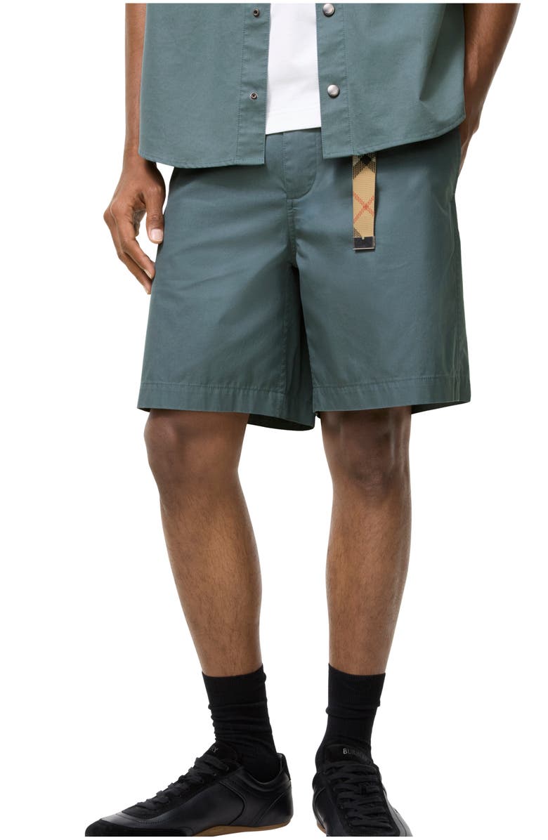 Burberry Tropical Gabardine Chino Shorts, Main, color, Seafarer Blue