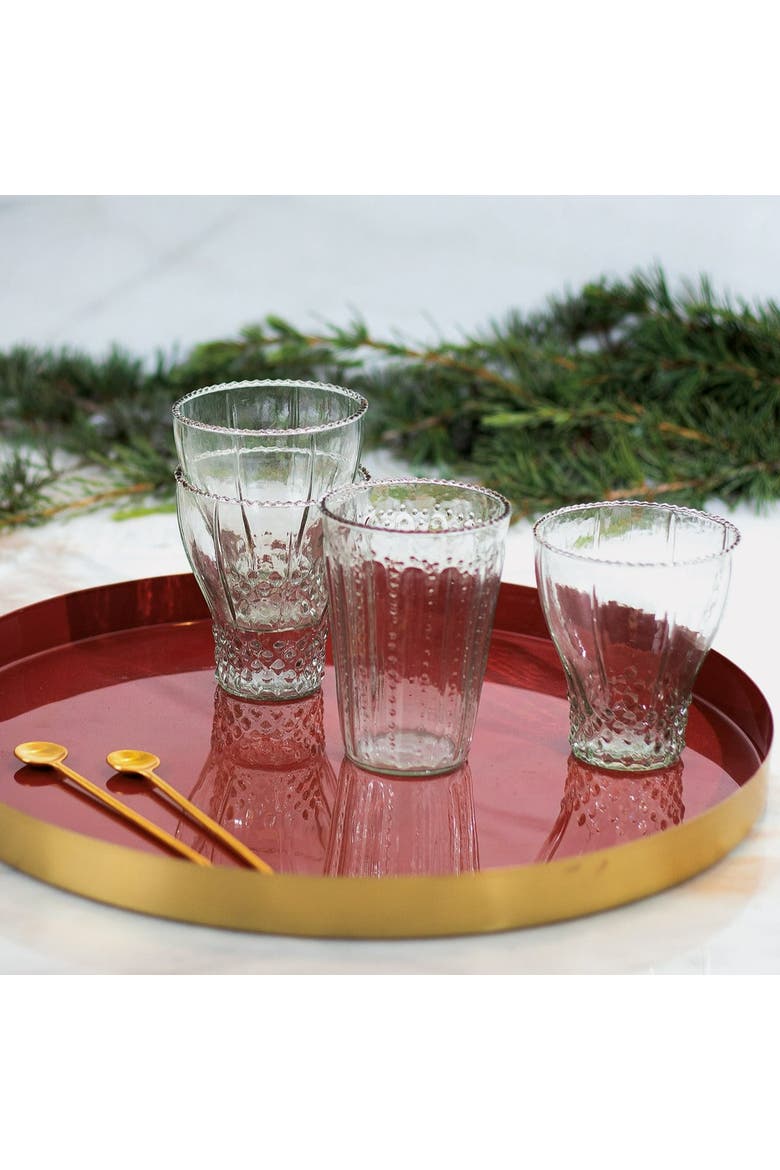 Ruffle Bell Glass - Set of 4, Alternate, color, Clear
