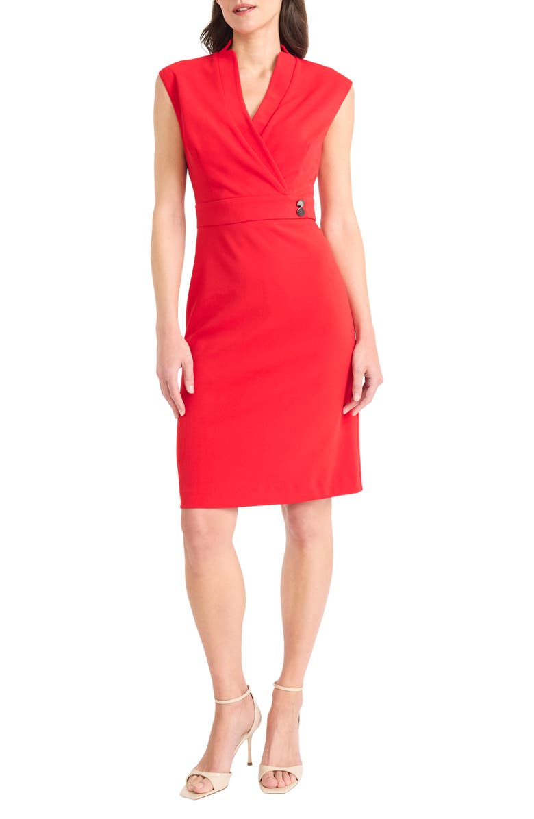 Maggy London Blazer Sheath Dress, Main, color, Salsa
