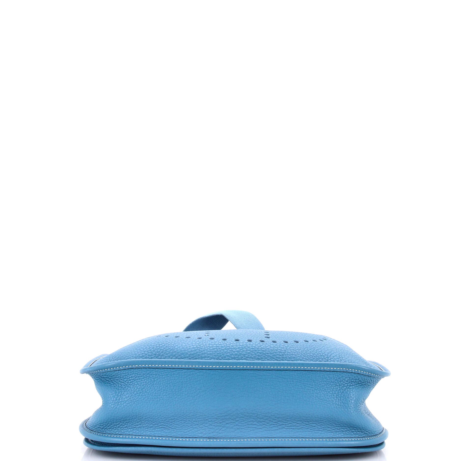 Pre-Owned Hermes Evelyne Bag Gen II Clemence GM, Alternate, color, Bleu Jean