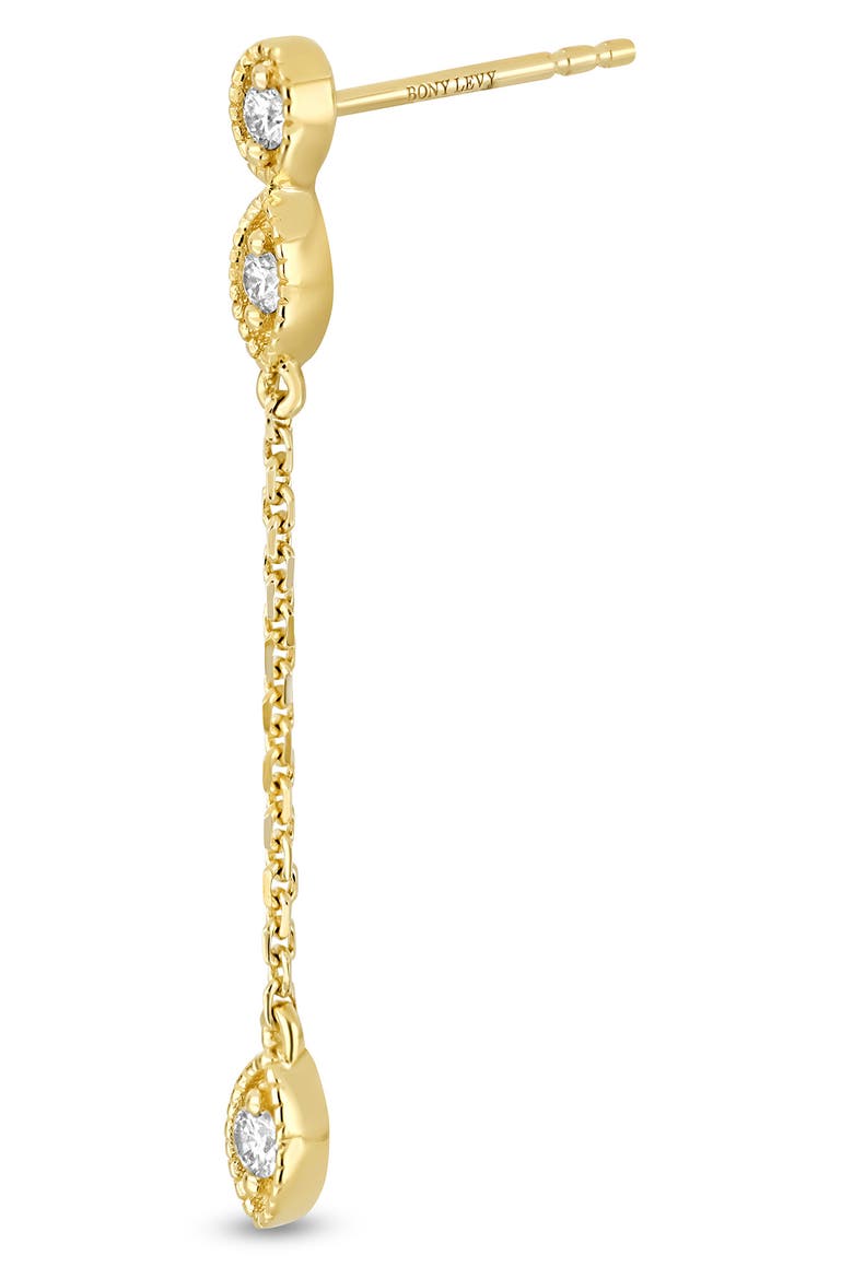 18K Gold Mykonos Diamond Linear Drop Earrings (Online Trunk Show), Alternate, color, 18K YELLOW GOLD/ DIAMOND