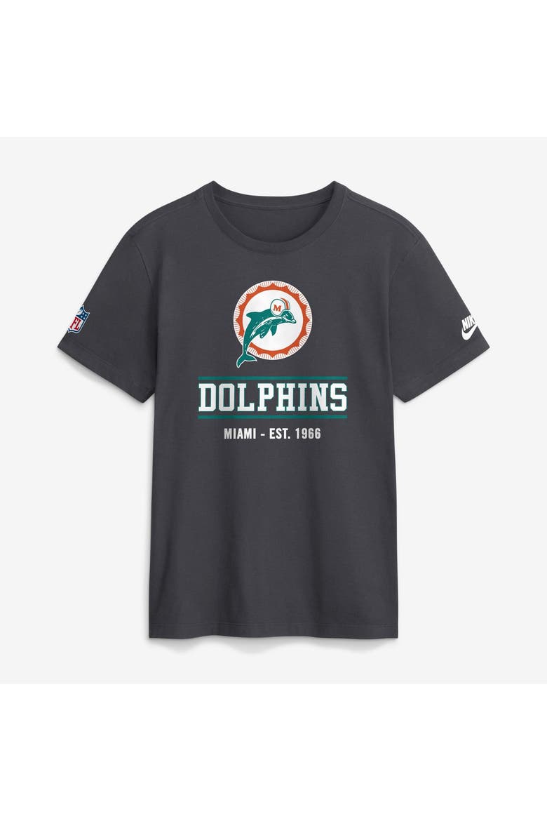Men's Nike Charcoal Miami Dolphins Sideline Alternate Final Sprint Dri-FIT T-Shirt, Main, color, Charcoal