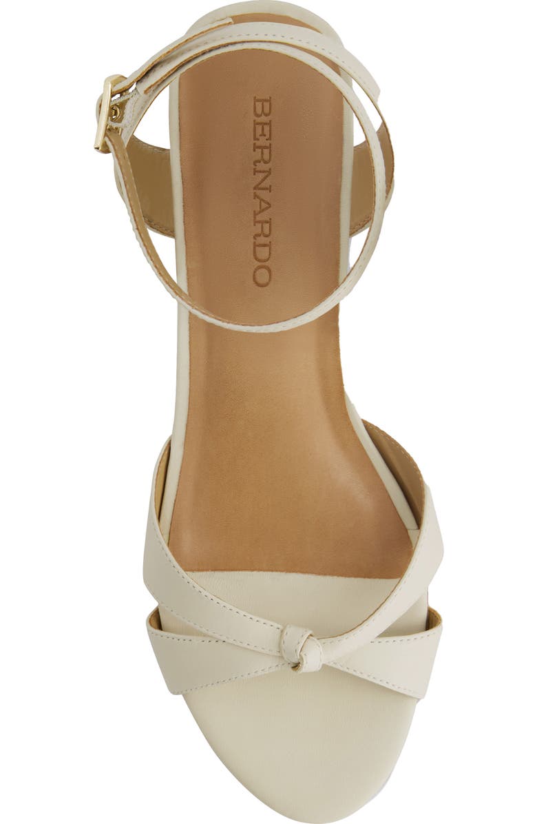 Bernardo Footwear Garcel Ankle Strap Wedge Sandal, Alternate, color, Eggshell Antique Calf