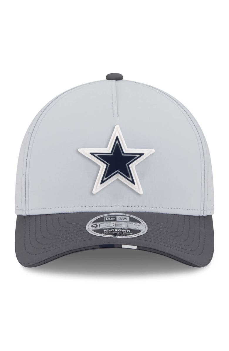 New Era Men's New Era Gray/Graphite Dallas Cowboys 2025 NFL Training Camp A-Frame 9FORTY Adjustable Hat, Alternate, color, Gray
