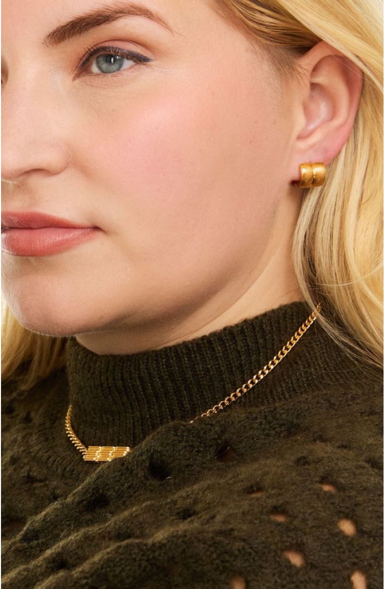 Gwen Beloti Lina Double Hoop Huggie Earring, Alternate, color, Gold