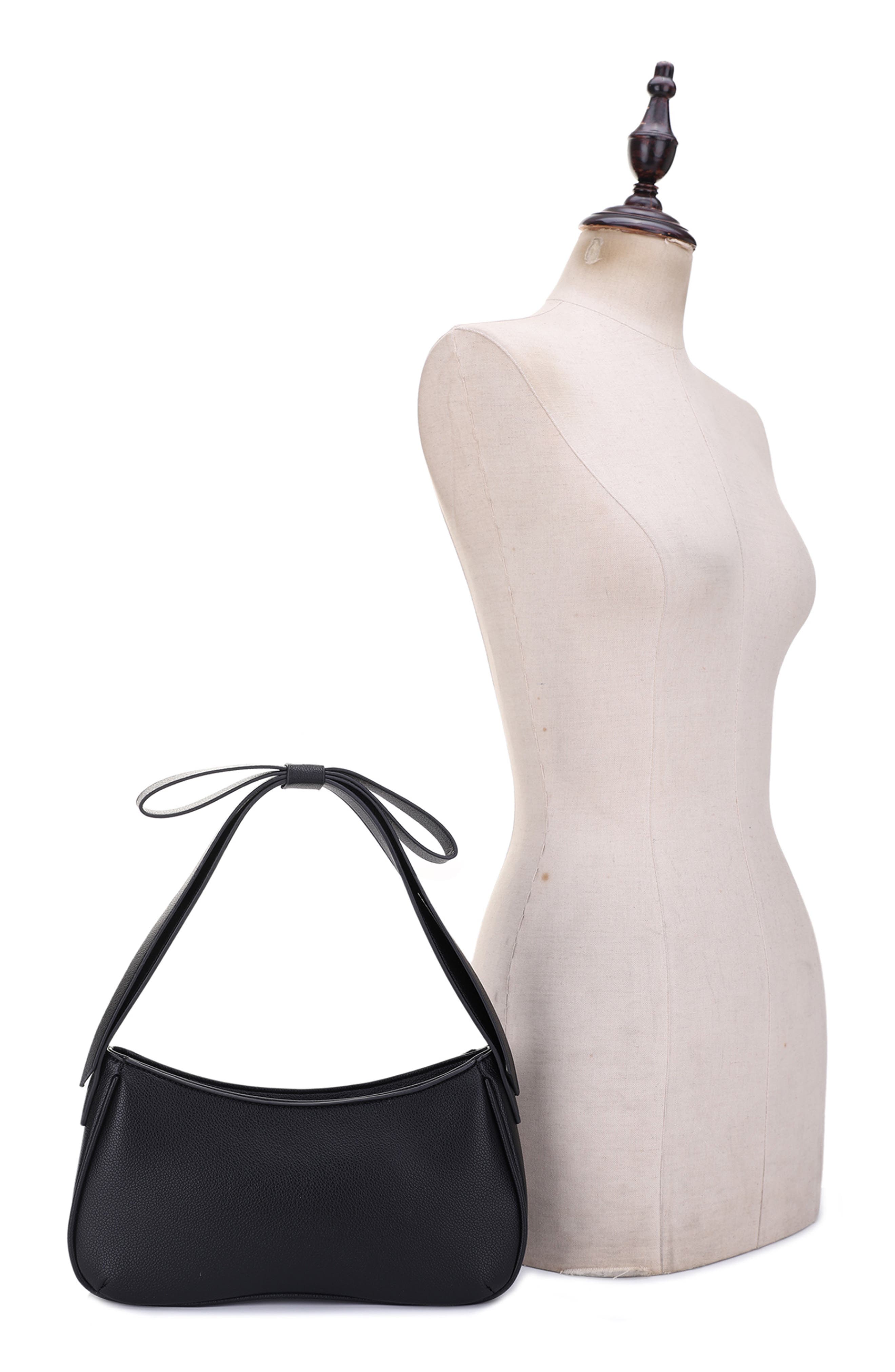 Mali + Lili Marissa Bow Recycled Vegan Leather Shoulder Bag, Alternate, color, 
