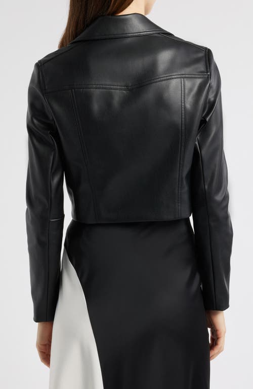 ANNE KLEIN ANNE KLEIN FAUX LEATHER MOTO JACKET 