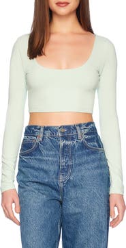 Susana Monaco Low Scoop Crop Top