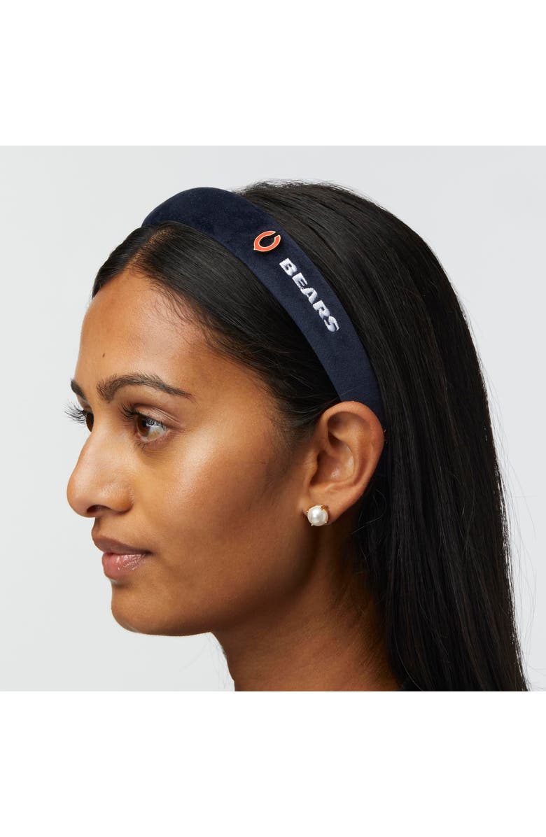 Lele Sadoughi Chicago Bears Charlotte Headband, Alternate, color, Navy 400