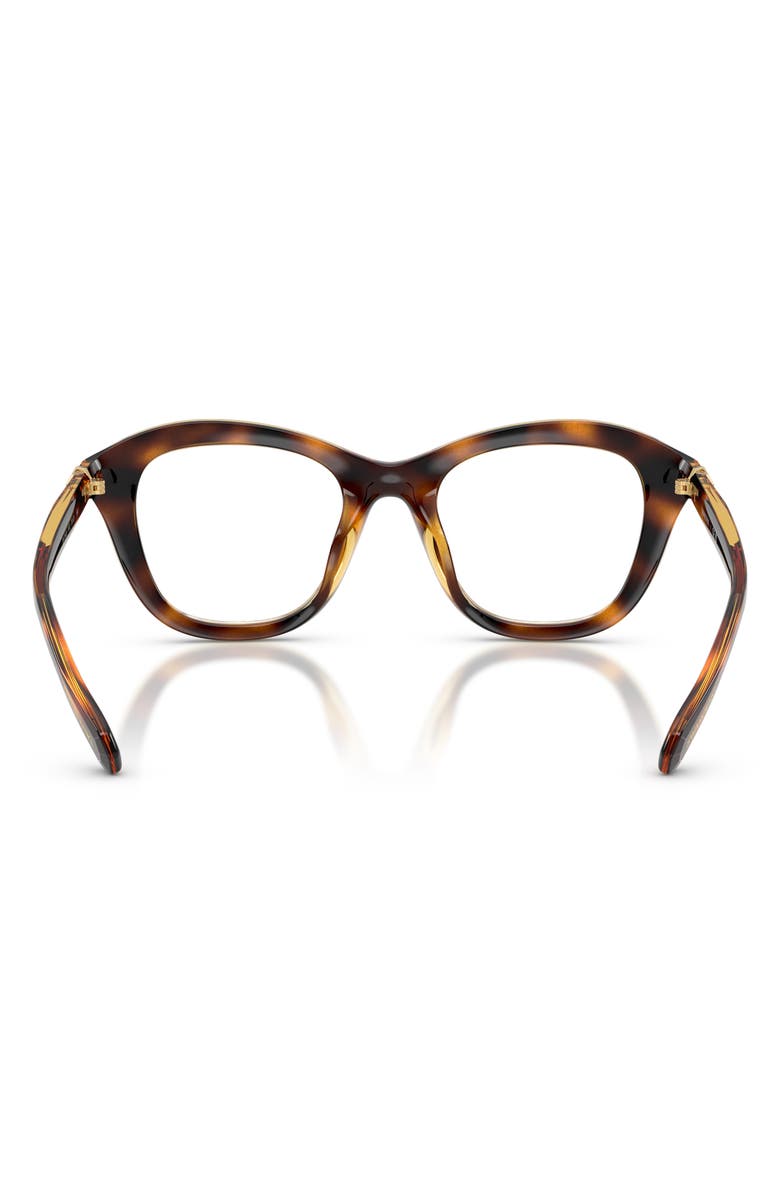 Swarovski 50mm Small Cat Eye Optical Glasses, Alternate, color, Havana / Demo Lens