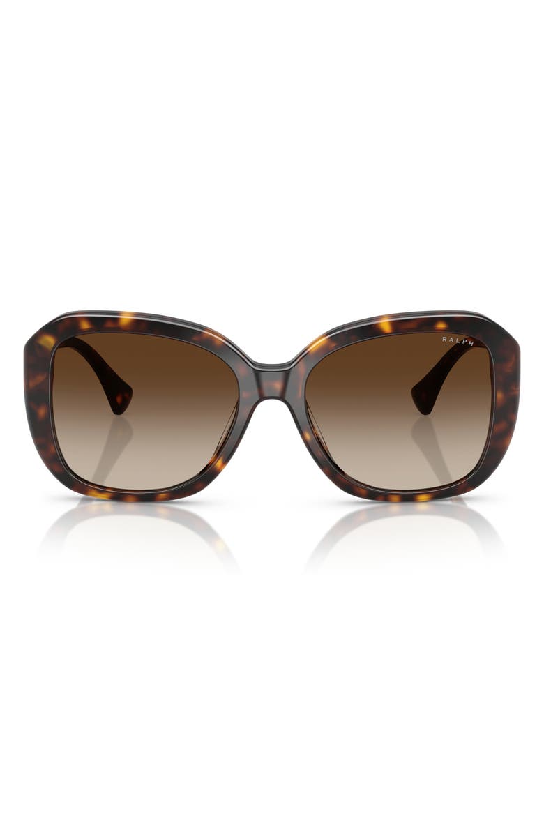 Ralph Lauren 56mm Gradient Square Sunglasses, Main, color, Shiny Brown Havana / Brown