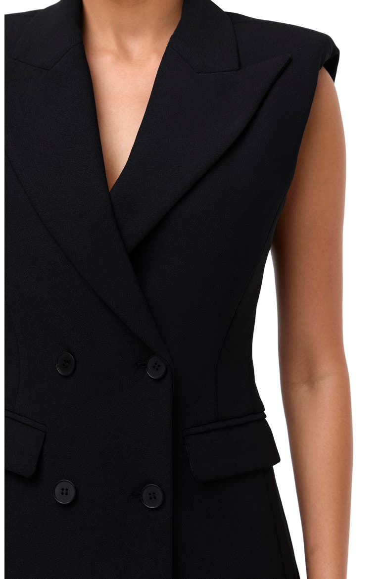 Sleeveless Ponte Blazer Vest, Alternate, color, BLACK