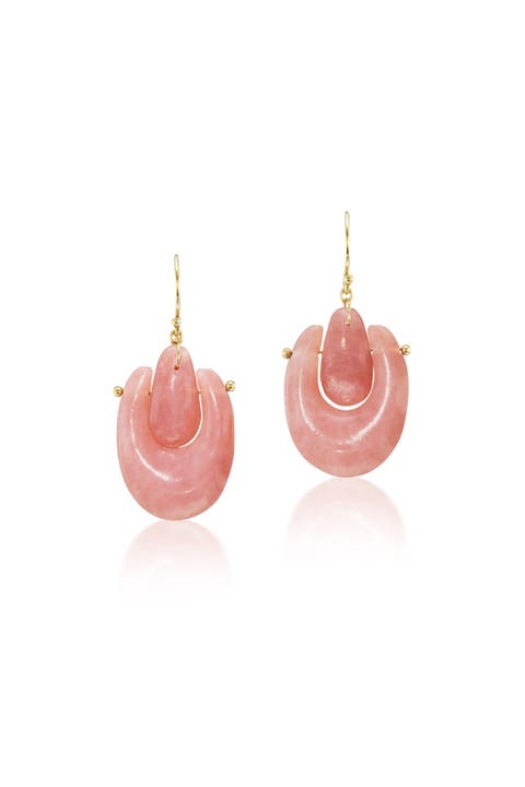 Small Pink Opal O'Keefe Drop Earrings