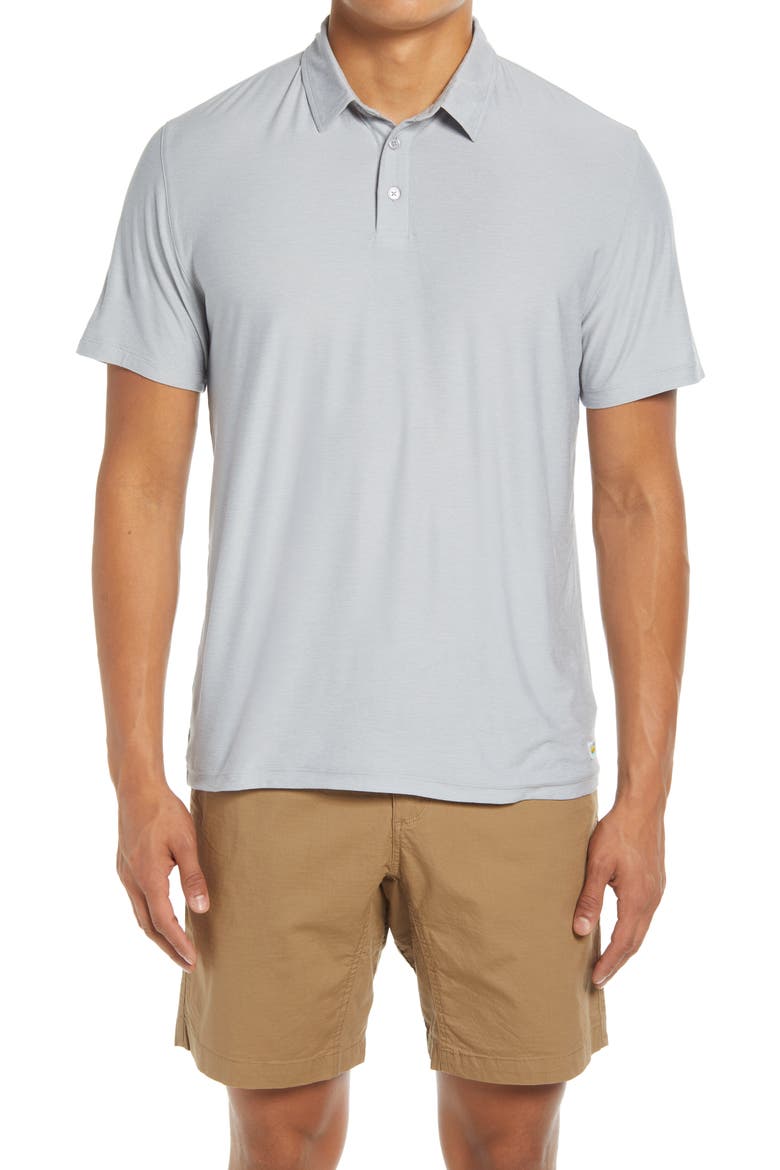 Strato Tech Performance Polo, Main, color, PLATINUM HEATHER