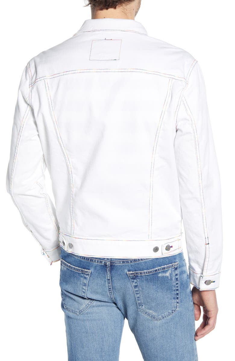 Levi's<sup>®</sup> Rainbow Embroidered Trucker Jacket, Alternate, color,