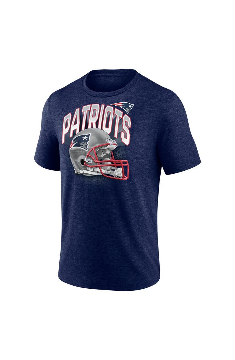 FANATICS Men's Fanatics  Heather Navy New England Patriots End Around Tri-Blend T-Shirt, Alternate, color, Heather Navy
