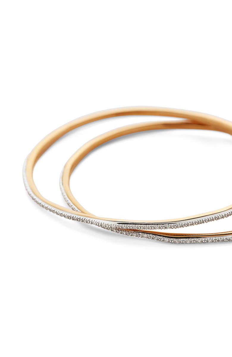 Monica Vinader Riva Cocktail Diamond Hoop Earrings, Alternate, color, Gold