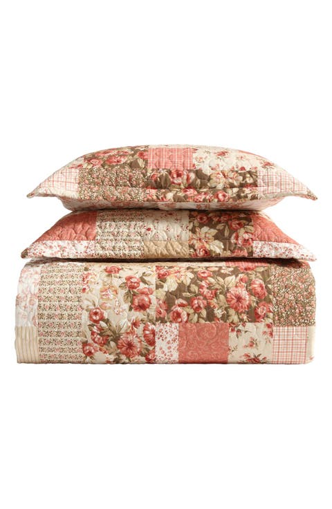 Harrietta Patchwork Cotton Quilt & Sham 3-Piece Set