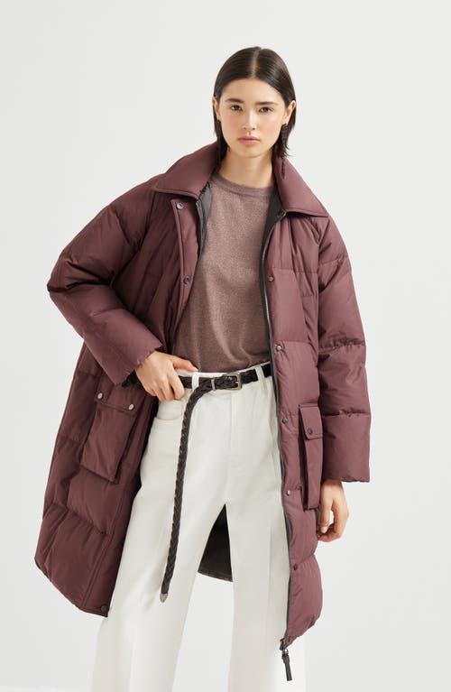 Brunello Cucinelli Water-resistant Taffeta Down Jacket In Pink