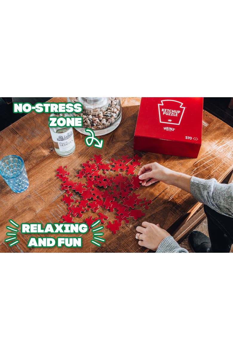 Heinz Ketchup All-Red Food Puzzle For Adults And Kids | 570 Piece Jigsaw Puzzle, Alternate, color, Red