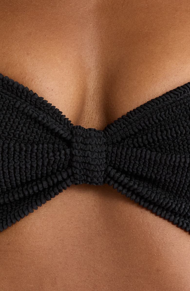 Hunza G Bonnie Crinkle Twist Two-Piece Swimsuit, Alternate, color, Black