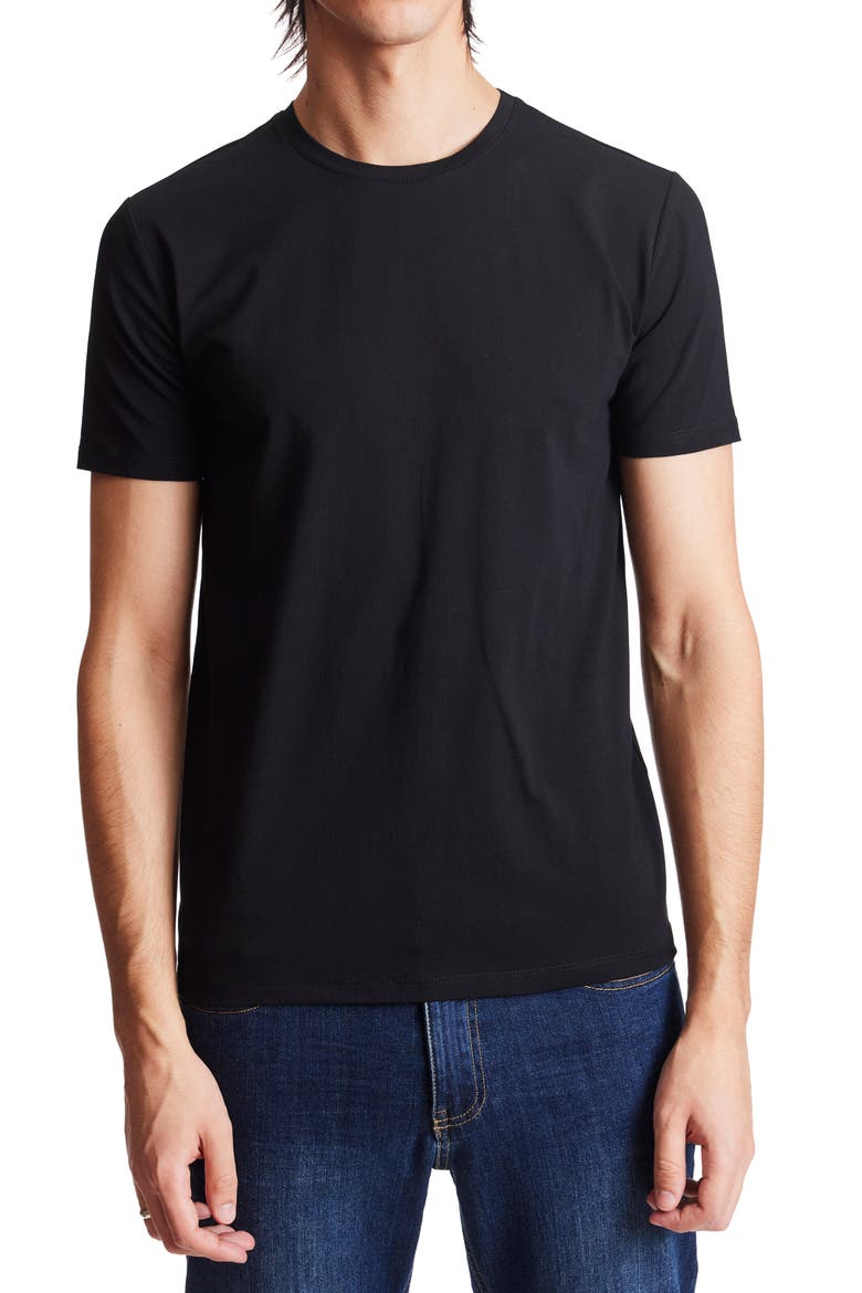 Lucas Crewneck T-Shirt, Main, color, BLACK