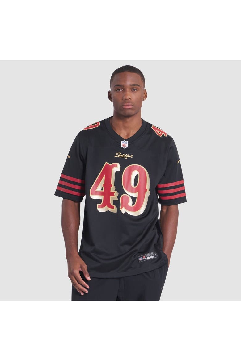 Men's Nike The Faithful Black San Francisco 49ers 2025 Rivalries Collection Game Jersey, Alternate, color, Black