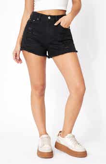 Madden Girl Super High Rise Destructed Cut Off Shorts