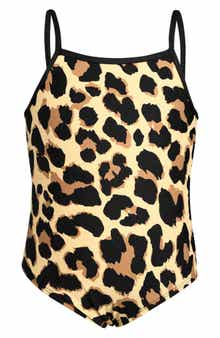 La Blanca Kids' Running Wild Leopard Print One-Piece Swimsuit