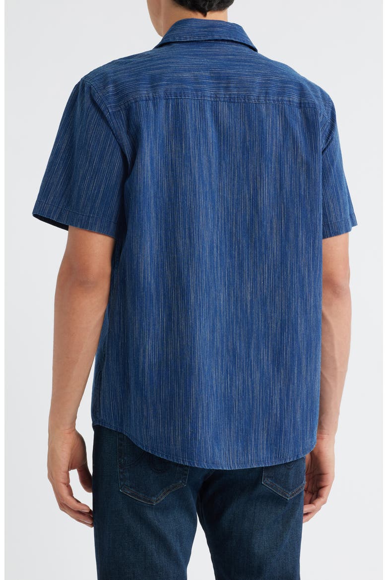 Wesley Stripe Relaxed Fit Short Sleeve Button-Up Shirt, Alternate, color, PALMILLA