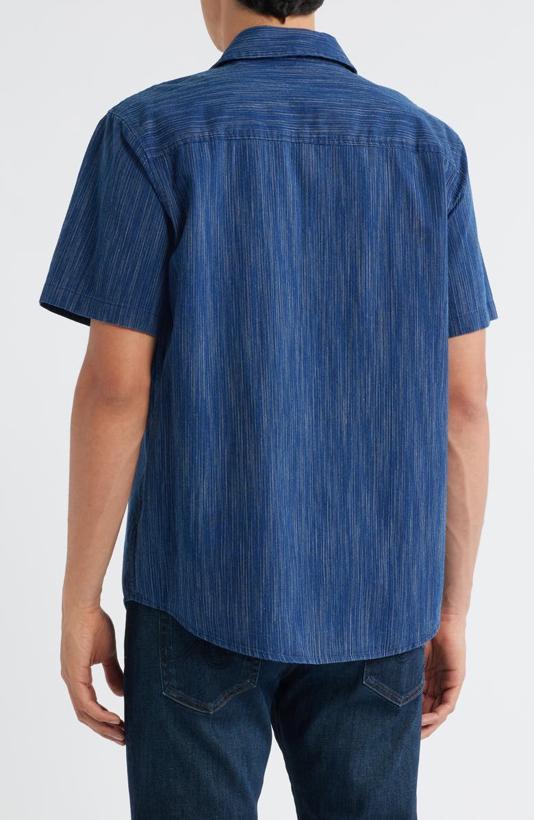 AG Wesley Stripe Relaxed Fit Short Sleeve Button-Up Shirt, Alternate, color, Palmilla