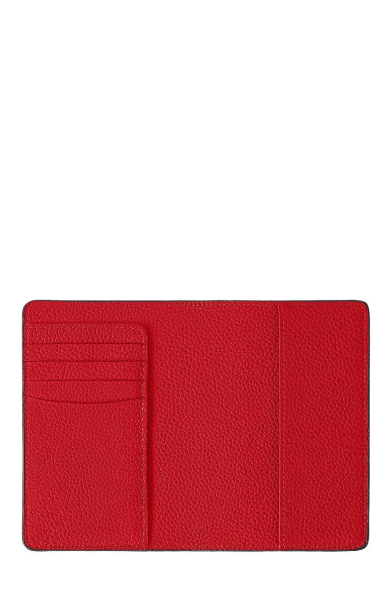MAISON de SABRÉ Leather Passport Holder, Alternate, color, Rouge Noir