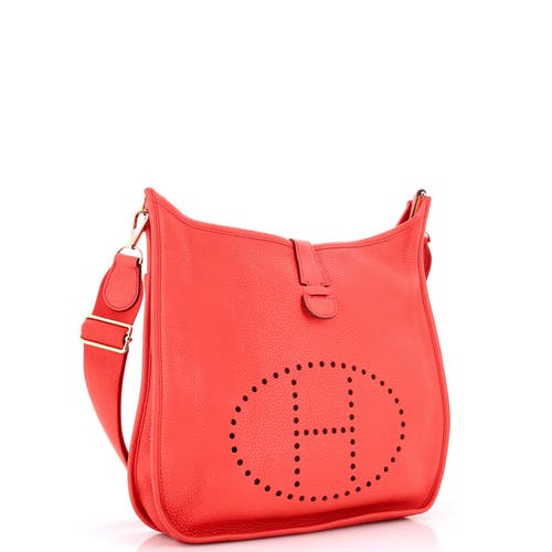 Pre-owned Hermes Hermes Evelyne Bag Gen Iii Clemence Gm In Purple