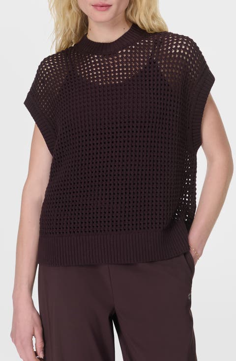 Tides High Whipstitch Open Knit Sweater