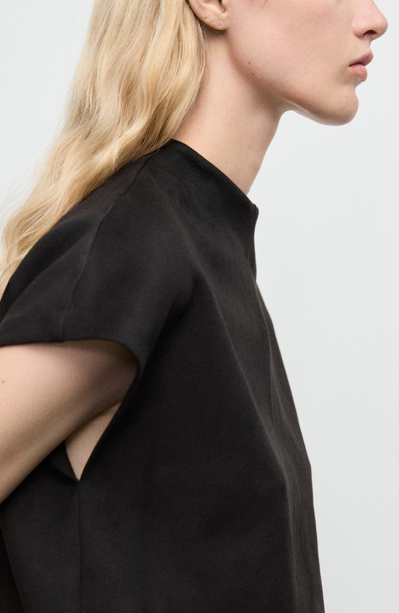 MANGO Faux Suede T-Shirt, Alternate, color,