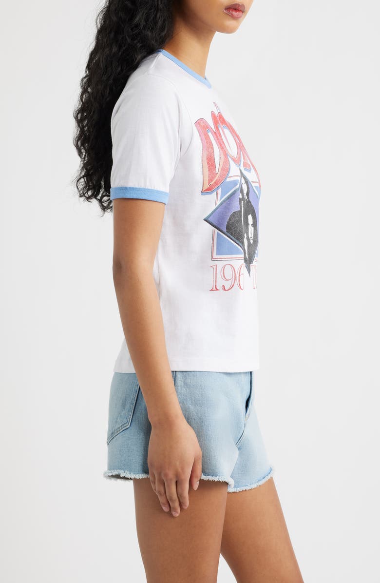 Merch Traffic Doors Ringer Graphic T-Shirt, Alternate, color, White/ Blue