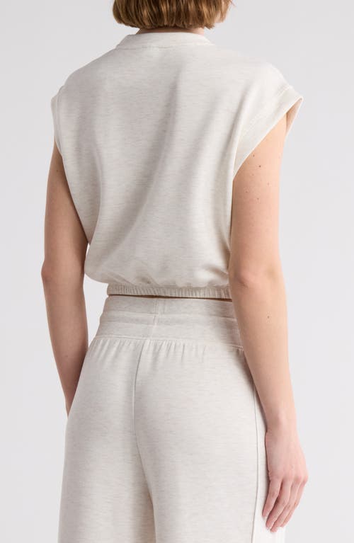 Yogalicious Free Flow Scuba Crop Top In Heather.seaside Sand
