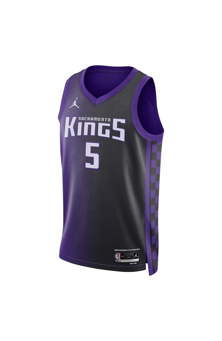 Jordan Brand Unisex Jordan Brand De'Aaron Fox Purple Sacramento Kings Swingman Jersey - Statement Edition, Alternate, color, 