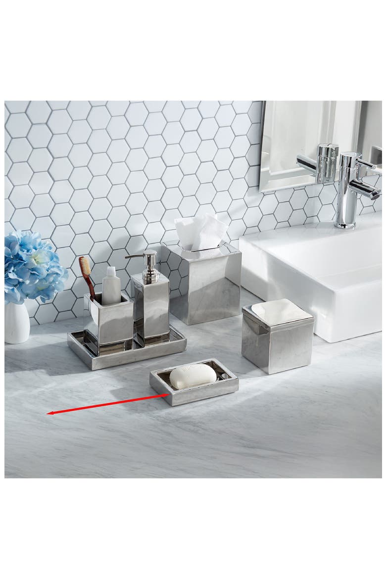Stainless Steel Soap Dish, Alternate, color, SILVER
