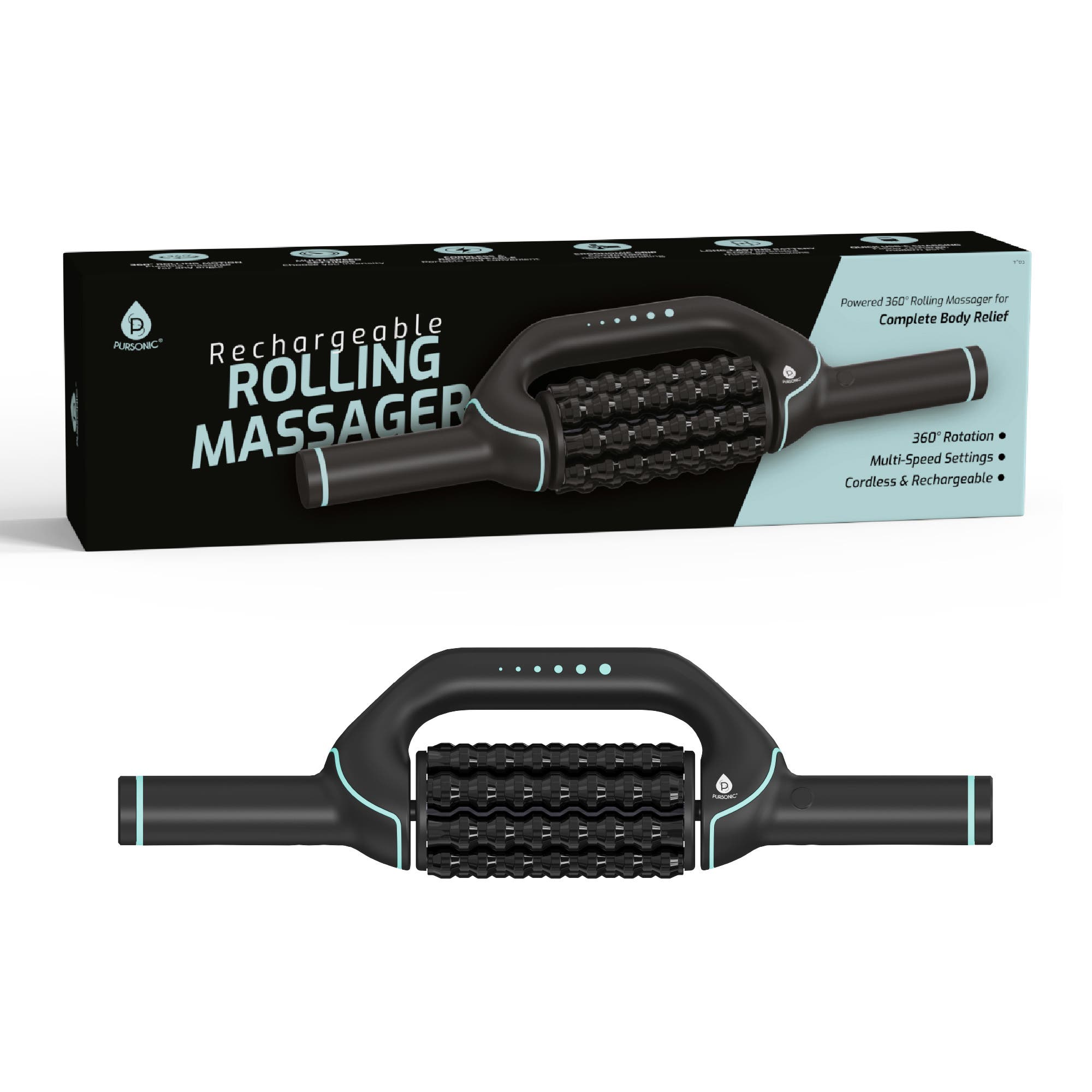 Pursonic Rolling Massager In Black