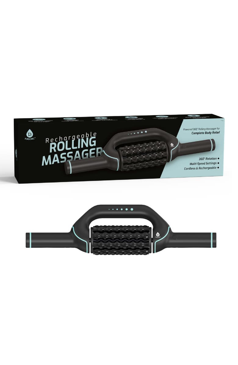 PURSONIC Rolling Massager - Relaxation Anytime, Anywhere, Main, color, Black