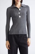 NACKIYÈ Sugarman Rib Wool Polo Sweater